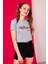 Baskılı Bisiklet Yaka % 100 Pamuk Crop T Shirt Kadın T Shirt 6001011 1