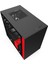 CA-H210B-BR USB 3.1 Temperli Cam Mat Siyah/Kırmızı Mini-ITX Mini-Tower Gaming (Oyuncu) Kasa 5