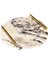 Lux & Marble Ring - Beyaz Mermer Yuvarlak Tepsi 1