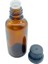 Cam Amber Şişe Düz Kapak Kör Tıpalı 30 ml 10'lu 2