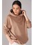 Sweetness Kadın Bej Kapüşonlu Sweatshirt 1