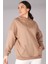 Sweetness Kadın Bej Kapüşonlu Sweatshirt 3