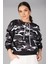 Sweetness Kadın Kamuflaj Desenli Önü Bağcıklı Oversize Sweatshirt 3