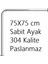LaMiaSeta Duxx Engelli Tutunma Barı L Tip Klozet Yanı 75X75 Sabit 1