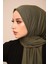 Viskon Pamuk Penye Şal - Haki 3