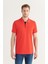 Avva Erkek Kırmızı Polo Yaka Altı Baskılı Düz T-Shirt A11Y1078