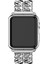 Apple Watch 44MM Uyumlu Zincir Desenli Metal Kordon Gümüş 3