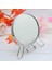 Büyüteçli Çift Taraflı Ayaklı Metal Oval Makyaj Aynası (6 Inç) 5