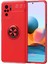 Caseworld Xiaomi Redmi Note 10S Kılıf Renkli Yüzüklü Manyetik Silikon Kapak Kırmızı Kırmızı 1