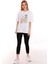 Kadın Oversize Cat Couple Baskılı Tshirt 3