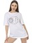 Kadın Oversize Moon & Sun Baskılı Tshirt 3