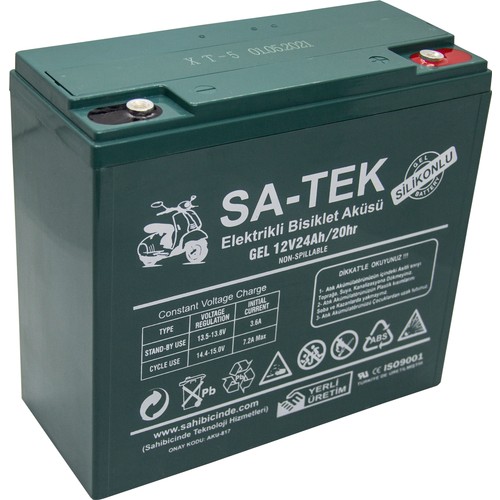 sa tek 12v 24 ah jel elektrikli motosiklet akusu uretim fiyati