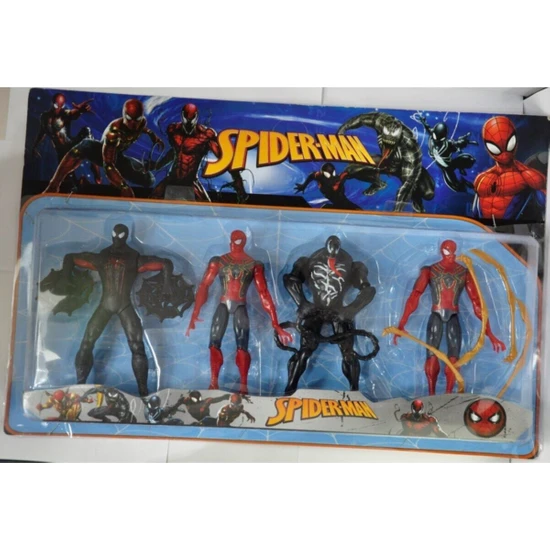Spiderman Venom 4'lü Işıklı Figür Oyuncak Seti