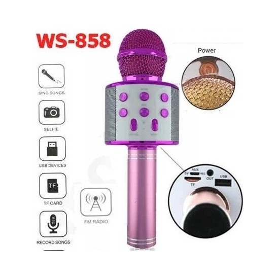 Tatu Handheld Ktv Karaoke Mikrofon Pink WS858 Fiyatı