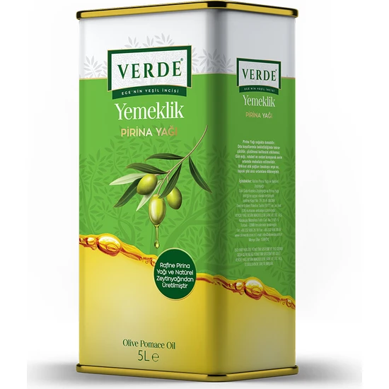 Verde Yemeklik Pirina Yağı 5 lt Teneke - Pirina Yağı