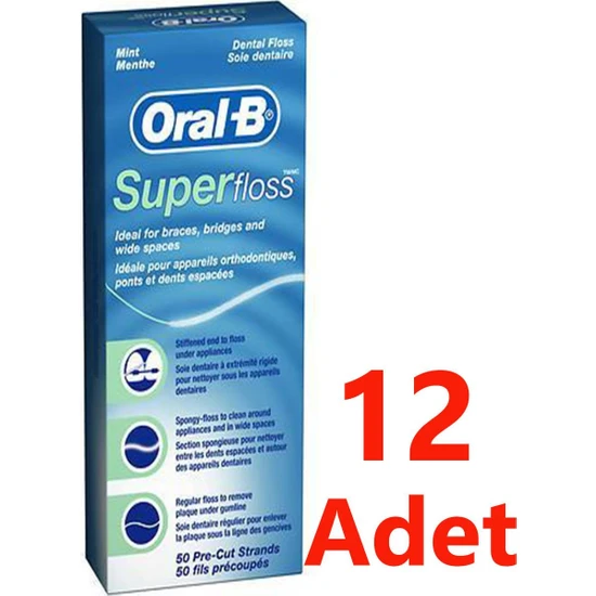 Oral-B Super Floss Diş Ipi 50 Adet x 12 Paket