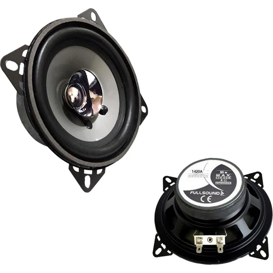 Fullsound Oto Hoparlör 10CM 80W Düz 1 Adet FULLSOUND-1420A