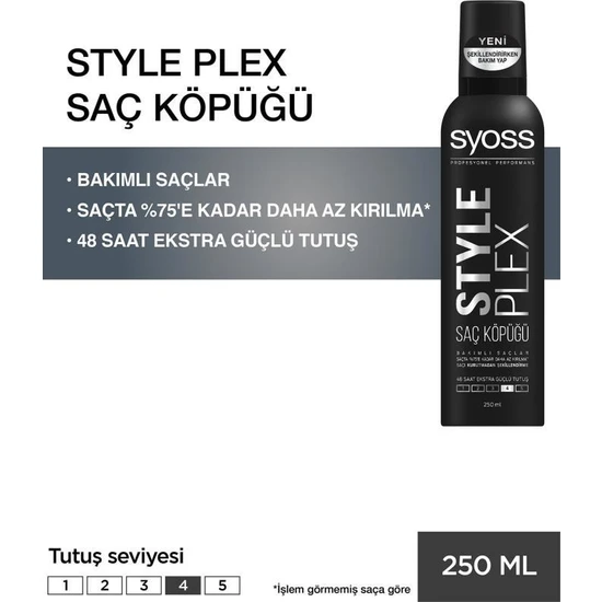 Syoss Style Plex Saç Köpüğü 250 ml