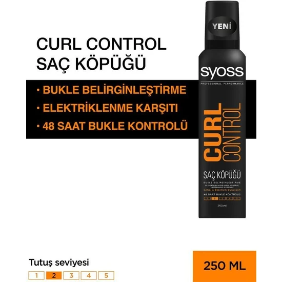 Syoss Curl Control- Bukle Belirginleştirici Köpük 250 ML