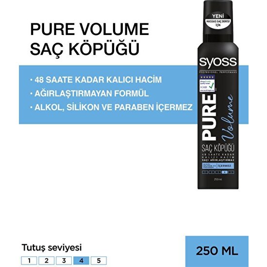 Syoss Pure Volume Saç Köpüğü 250 ml