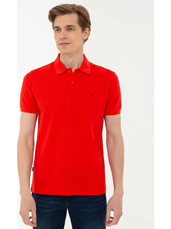 Pierre Cardin Nar Çiçeği Slim Fit Basic Polo Yaka T-Shirt 50239843-VR039