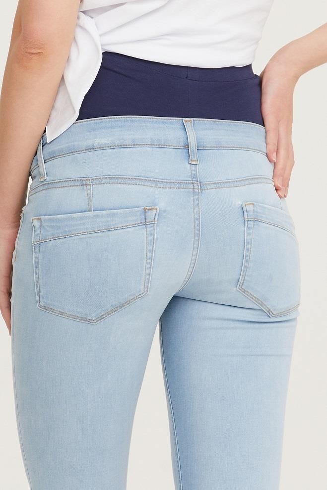 Vavien Hamile Skinny Jean Likralı Denim Pantolon Açık Mavi 1071 görsel 5