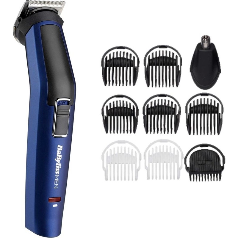 Babyliss Blue Edition Paslanmaz Çelik 10 Başlıklı Multi Kablosuz Yüz ve Vücut Bakım Tıraş Makinesi 7255PE