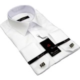 Dicotto Beyaz Micro Kumaş Kol Düğmeli Slim Fit Düz Renk Gömlek - 199-1