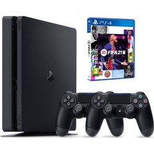 Sony Ps4 Slim 500GB Konsol (Eurasia) + 2. Ps4 Kol + Ps4 Fifa 21
