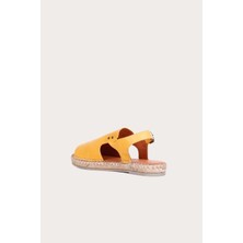 Bueno Shoes Sarı Deri Kadın Espadril Sandalet