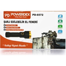 Powerdex PD-6572 Su Geçirmez Şarjlı Profesyonel El Feneri