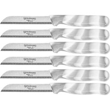 Solingen Mermer Desenli Açık Gri 6’lı Meyve Bıçağı Seti