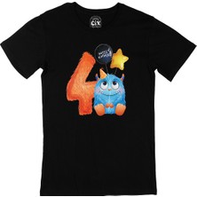 Cix Çocuğumun 4. Yaşına Özel Siyah Tişört