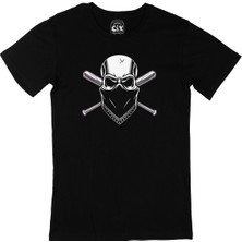 Cix Beyzbol Kuru Kafa Siyah Tişört