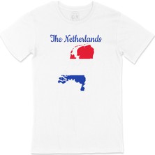 Cix Hollanda Haritalı ve Bayraklı Tişört