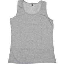 Gümüş Likralı Geniş Askılı Düz Atlet 3 Lü Paket -4066