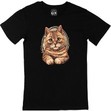 Cix Masum Kedi Siyah Tişört