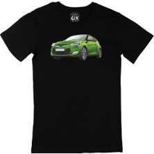 Cix Yeşil Cupe Araba Siyah Tişört