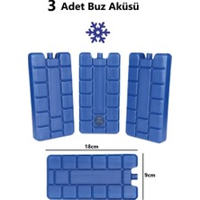 Fulia Ankaflex Buz Aküsü 3 Adet Soğuk Tutucu Buz Kasedi Kamp Outdoor Piknik Plaj Çanta Soğutucu