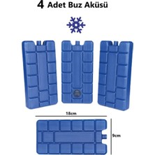 Fulia Ankaflex Buz Aküsü 4 Adet Soğuk Tutucu Buz Kasedi Kamp Outdoor Piknik Plaj Çanta Soğutucu