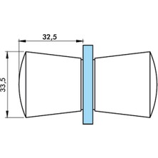 Ayrıntıshop Duşakabin Cam Kapı Metal Krom Kaplamalı Kulp