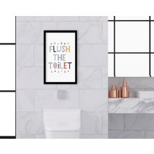 Bk Gift Banyo Tuvalet Dekoratif Ahşap Siyah Çerçeveli Tablo-11