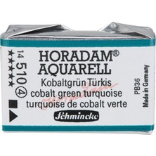 Schmincke : Horadam Aquarell Artist : Tam Tablet Sulu Boya : Seri 4 : 510 Cobalt Green Turquoise