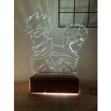 Modiwa Design Gojo Satoru & Sukuna 16 Renk Gece Lambası