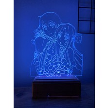Modiwa Design Sword Art Online Kirito And Asuna 16 Renk Gece Lambası