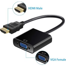 Wozlo HDMI To VGA Kablo Çevirici Dönüştürücü Görüntü Aktarıcı