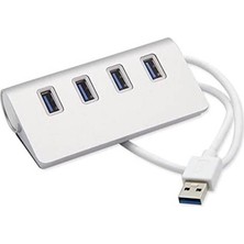 Wozlo 4 Port USB 3.0 Hub Çoklayıcı Metal Gövde Yüksek Hız 5 Gbps