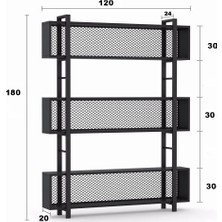 Yasmak Ev Ofisler Için Modern Vitrin Rafı - R100/S