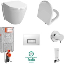 Vitra S50 Kanallı Asma Klozet+Vitra Pro Sessiz Gömme Rezervuar Set