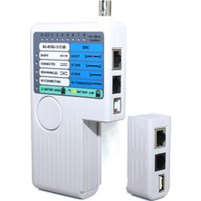 Wozlo Profesyonel Network Kablo Test Cihazı- 4 In 1 - RJ11 RJ45 Bnc USB